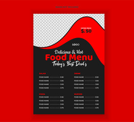 Modern Delicious Food Menu Design Restaurant Food Menu Food Flyer Design
