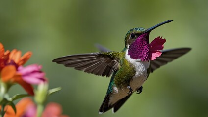 hummingbird on flower
