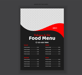 Modern Delicious Food Menu Design Restaurant Food Menu Food Flyer Design
