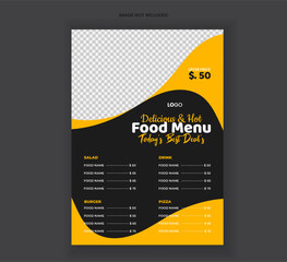 Modern Delicious Food Menu Design Restaurant Food Menu Food Flyer Design
