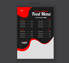 Modern Delicious Food Menu Design Restaurant Food Menu Food Flyer Design
