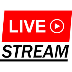 Live Streaming, Live News, Live Stream Badge, Video Stream. Vector Icon