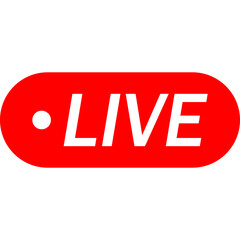 Live Streaming, Live News, Live Stream Badge, Video Stream. Vector Icon