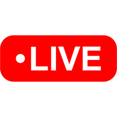 Live Streaming, Live News, Live Stream Badge, Video Stream. Vector Icon
