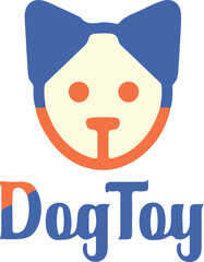 Dog toy vector illustration logo. Pet dog icon symbol template for graphic and web design collection logo