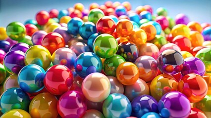 Colorful balls on a light background, balls, vibrant, colorful, background, texture, round, colorful background