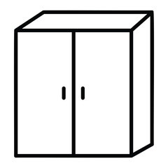  cupboard icon vector on white background