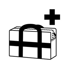 ISO emergency and first aid safety signs_medical grab bag symbol only 