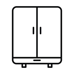 cupboard icon vector on white background
