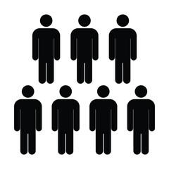People participants icon vector on white background