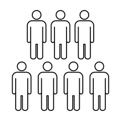 People participants icon vector on white background