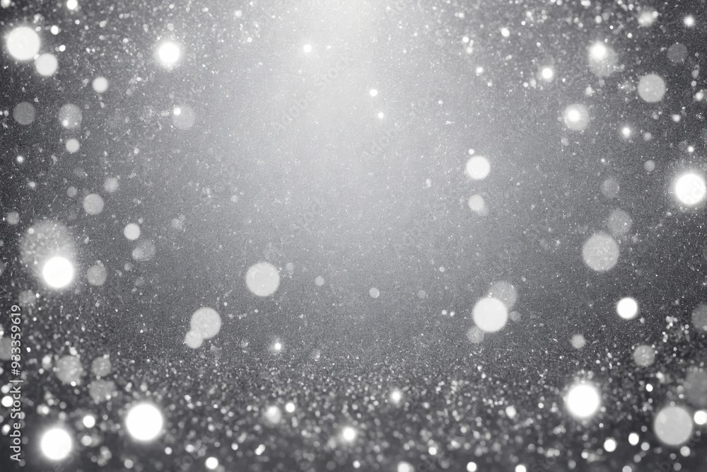 Canvas Prints abstract silver glitter background with bokeh lights
