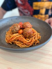 spaghetti with meatballs