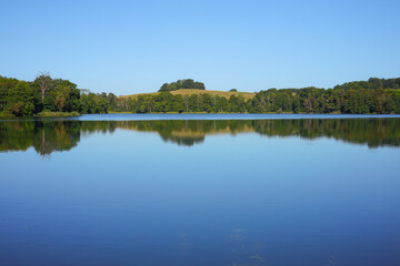 View of the House lake in Schorssow, Mecklenburg Switzerland - Germany