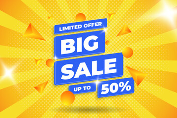 big sale modern template banner design promotion