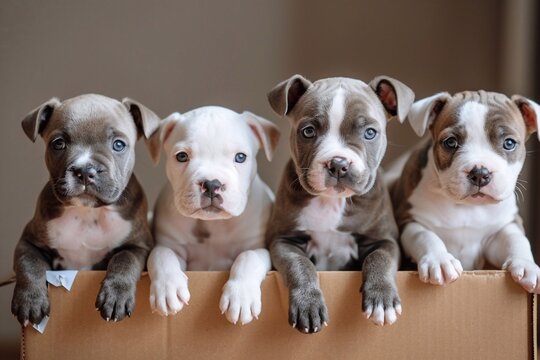 Pitbull puppies in a box hotsell