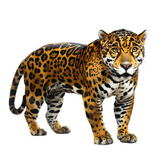 Fototapeta premium [Transparent Background PNG]Jaguar Standing Against White Background
