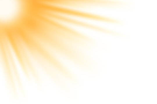 Gowing sunlight rays light effects isolated on transparent  background. golden light rays with glare. effects sunlight, lens flare. Abstract sun burst, Glowing bright rays. shiny design elements