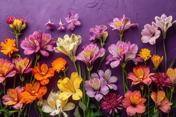purple and yellow flowers on liliac