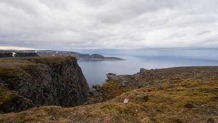 nordic landscape inside the North Cape area, Magerorya Island, Norway
