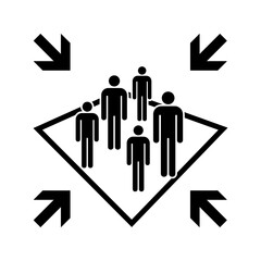 ISO emergency and first aid safety signs_shipboard assembly station symbol only