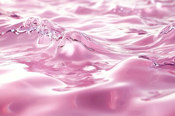 Water Ripple Shadows on Pink Background Abstract Transparent Texture