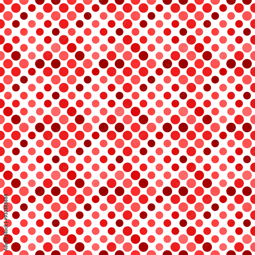 Poster geometrical dot pattern background design - abstract dark red vector graphic from circles
