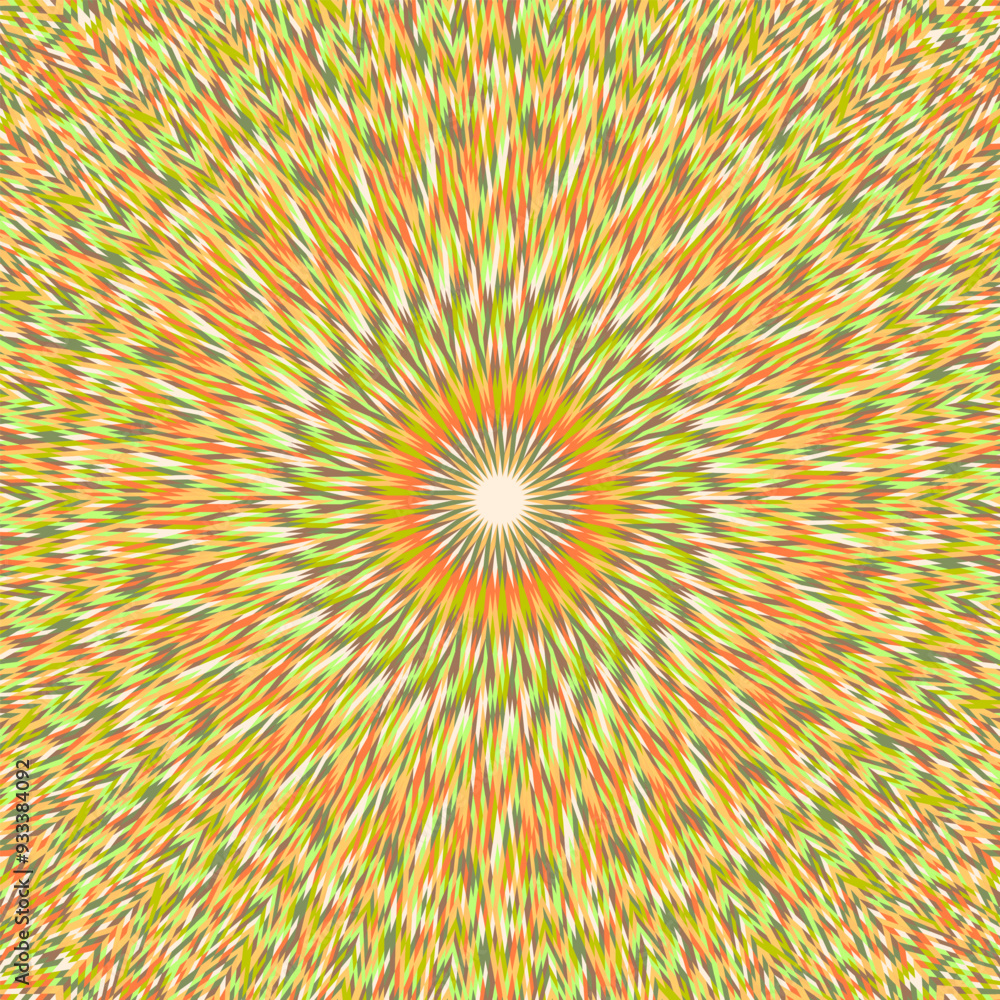 Poster dynamic abstract tiled pattern background - circular psychedelic hypnotic vector graphic design from