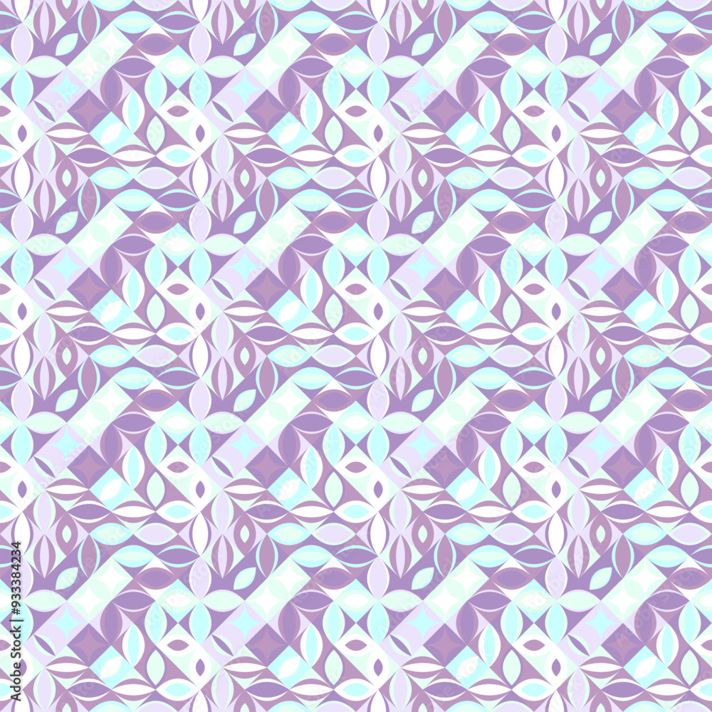 Poster seamless diagonal curved shape pattern background - abstract colorful vector design