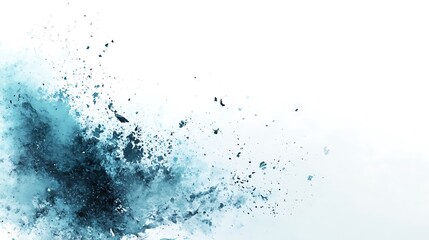 Obraz premium Abstract Blue and White Watercolor Splash
