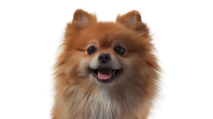 pomeranian dog isolated on white background