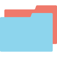 Folders vector icon in flat style 