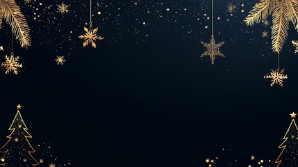 Christmas background with white snowflakes elements, New Year concept