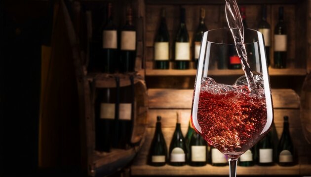 Wein einschenken (in ein Glas)