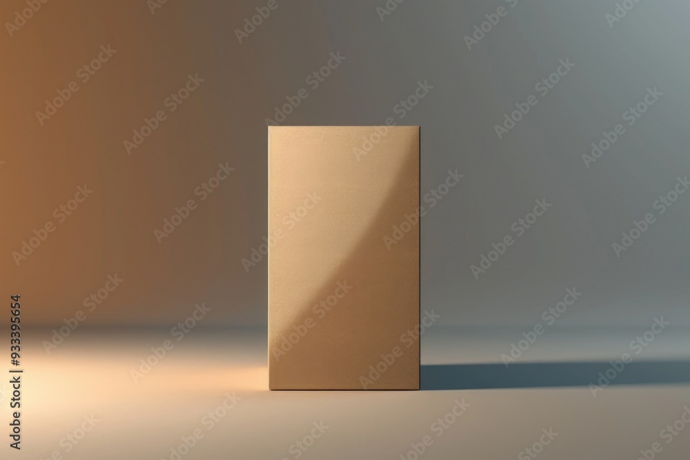 Poster a simple cardboard box with no contents or labels, sitting on a plain surface