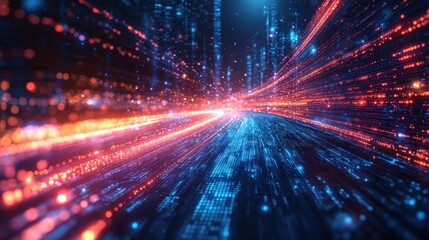 Digital Highway: A Futuristic Journey Through Data