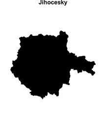 Jihocesky outline map