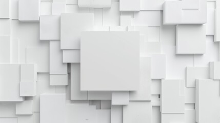 A rectangular wall composed of small white squares, featuring a central square