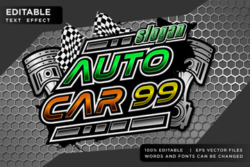 racing speed editable text effect 3d design vector illustration