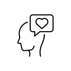 Open minded outline icons, minimalist vector illustration ,simple transparent graphic element .Isolated on white background