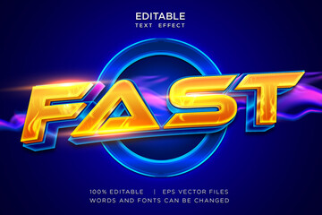 fast speed editable text effect
