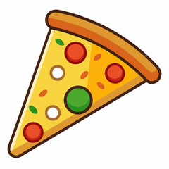 Pizza vector illustration on a white background