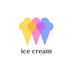 Vector logo design template. Ice Cream sign.