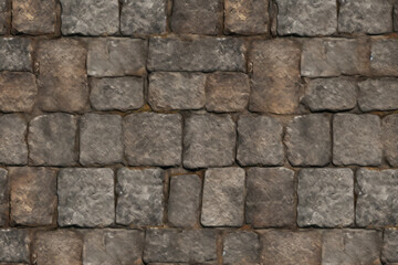 Fototapeta premium Processed collage of old street pavement surface texture. Background for banner, backdrop