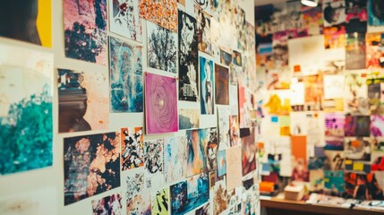 A wall where a vision board is a living mural, constantly changing as dreams and goals evolve
