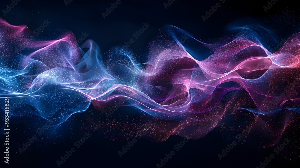 Poster captivating visual music transforming sound waves into mesmerizing digital art