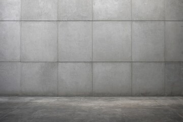 Concrete wall and floor backdrop with grey texture