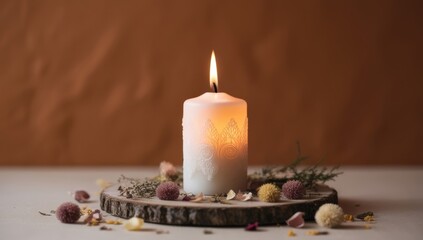 A serene and intimate scene of a Candle day celebration