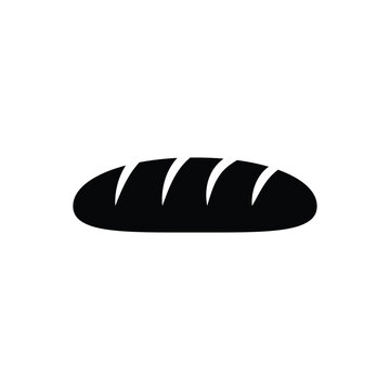 recommend clip art: Bread black and white flat vector icon design. Bread glyph and clip art