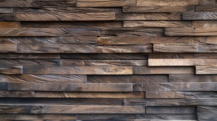 A detailed view of wooden planks forming a wall